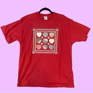 VINTAGE 90S QUILTED HEART TEE